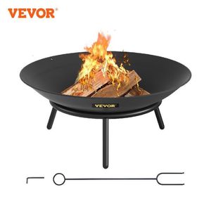 BBQ Grills Vevor Fire Pit Bowl Stove 22 '' 28 '' '30' 'Węglowy żelazko ze stali węglowej do utrzymywania ciepłych patio na zewnątrz taras na podwórku grilla 230808