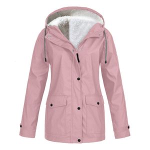 女性用ジャケット秋の冬に加えて屋外ジャケット風力防水式登山フード付きコート230808