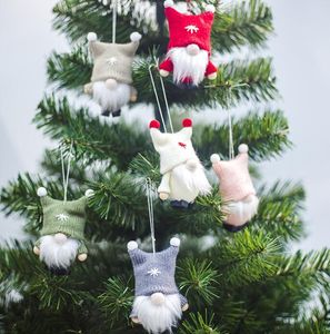 Juldekorationer dekoration handgjorda ansiktslösa docka hänge träd ornament tomte Xmas Santa Gnomes Plush Decorative Party Holiday OT9ZA