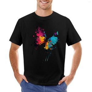 Canottiere da uomo T-shirt grafica da uomo con design a farfalla estetica creativa colorata