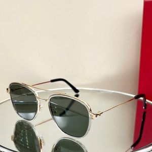 Óculos de Sol Square Pilot Lentes Douradas/Cinzentas Masculinas Verão Sunnies gafas de sol Sonnenbrille UV400 Óculos Óculos com Caixa