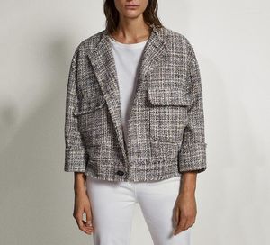 Женские куртки 2023 Женская куртка осени текстурированная плетена