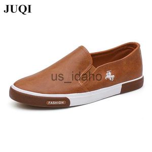 Kleidschuhe JUQI Neue Mode Herren Schuhe Männer Casual PU Leder Schuhe Männlichen Atmungsaktive Slip-On Freizeit Schuhe Business Flache Schuhe freies Verschiffen J230808