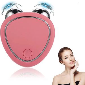 Массажер Mini Lifting Roller Microcurrent Microcurrent Face Massager Vibration Skin Cenge Stucken Stucker Удаление красоты инструмент для похудения 230808