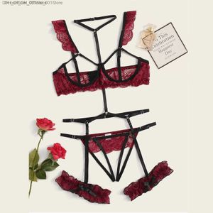 Nya sexiga och fashionabla spetsstålringar Pamas Garters Women's Intimate Bh Set Underwear Z230809