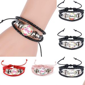 Charm armband ny tro hoppas tro dröm kärlek för kvinnor män inspirerande brev läder rep kedjor armband mode diy smycken dr dhkhs