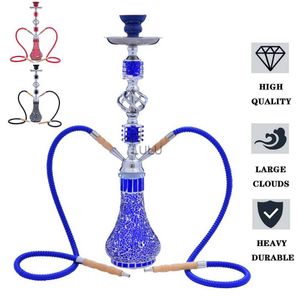 Glass Shisha Set Hookah Pot Konventionell vattenpipa med slangglasbaskolv Shisha Nargile Cachimbas Accessories Water Pipe HKD230809