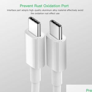 Mobiltelefonkablar USB C för att skriva med e-märket Chip för Redmi Note 8 Pro Quick Charge 4.0 PD 60W Fast Charging S11 Charger Drop Deliver Dhsik