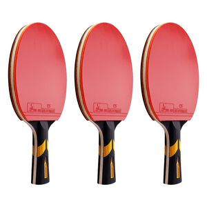 Racchette da ping pong Racchetta da ping pong in legno più fibra di carbonio offensiva manico lungo manico corto impugnatura orizzontale racchetta da pingpong lama con gomma 230808