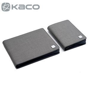 Pencil Cases KACO ALIO Pen Storage Bag Portable Zipper Case Waterproof Canvas Black Grey for 10 20 Pens 230808