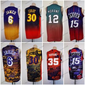 Vintage James Rabbit Year Basketball Jerseys Michael Duncan Ja Morant 33 Larry Bird James Curry Durant Vince Carter Special Edition Retro Men Jersey