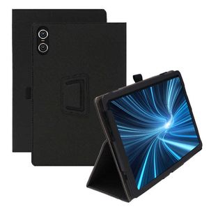 for Teclast T50 Pro Cases Fabric Texture PU Leather Magnet Flip Sleeve Foldable Stand Shockproof Pouch with Pen Belt Wristband HKD230809