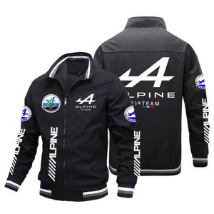 Thk2 2023 Formula One Men's Fashion Jackets Coat F1 Racing Team Alpine Team's New Zipper Cardigan Casual Sportswear Outdoor Suit