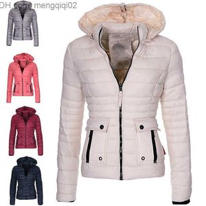 Women's Leather Faux Leather S-3XL 10Colors thick warm and slim fitting quilted jacket with zipper buckle casual solid winter women's down jacket Z230809