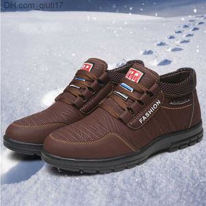 Sapatos sociais Sapatos de grife Sapatos esportivos masculinos Moda sapatos de couro à prova d'água Leves e suaves sapatos casuais de inverno espesso e quente para neve Zapatos Hombre Z230809