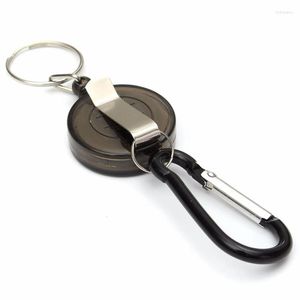 Keychains Multifunctional Multi-color Roll Retractable Keychain Rope Bag Recoil ID Card Holder Keyring Key Chain Steel Cord