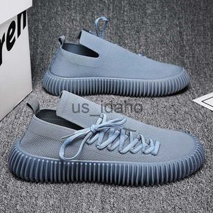 Dress Shoes 2023 New In Slip On Shoes Men's Designer Lace Up Knit Sock Sneakers Male Elastic Trendy Loafers Man Brand Low Top Stretch Shoes J230808