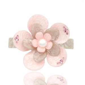 Klipy włosów Fine Camellia Flower Pearl Barrette Clip Akcesorium Ozdoba biżuterii dla kobiet dziewczęta