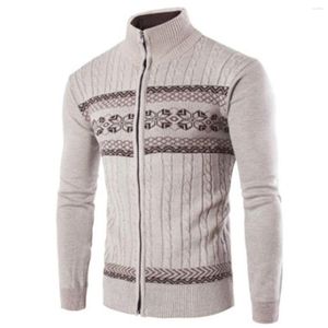 Maglioni da uomo Autunno Inverno Moda Risvolto Cardigan casual Cappotto Sottile maglione lavorato a maglia jacquard