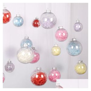 Dekorationer Bauble Xmas Balls Decoration Clear 3 / 80mm 100mm 60mm Christmas Ornament Drop Delivery Party Events Supplies Dhnqu