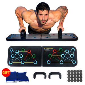 Pushups Stands 9 i 1 Push Up Board Foldbar Pushup Rack Forporella Training Board Push Ups Stativs Träning Men Fitness Equipment för Hem Gym 230808