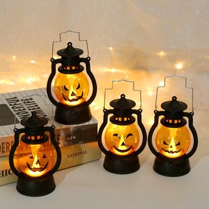 Candles Halloween Dekorativ atmosfär Ljusarrangemang Ornament Creative Small Oil Lamp Electronic Candle Handheld Pumpkin 230808