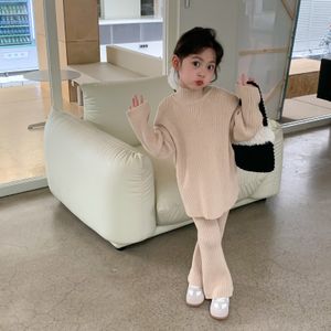 Pullover Children Odzież 2023 Autumn Winter Modna Korea Girls Girls Silny kolor SWOTE