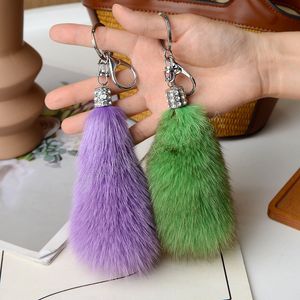 Chaveiros macios e fofinhos de pele de raposa para homens e mulheres, pingentes, bolsa para carro, porta-chaves, pompom, pingente, enfeites, chaveiro, acessórios, presentes