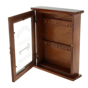 Bathroom Shelves Wooden Key Cabinet Wall Mounted Decorative Holder Box Organizer Rustic Farmhouse Hanging for Home Living Room Brown 230809