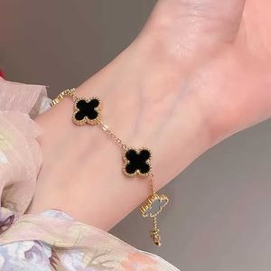 clover bracelet bracelet womens 2024 new high beauty titanium steel five flowered four leaf clover womens color can be washed