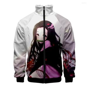 Męskie kurtki coats anime kimetsu no yaiba bluza z kapturem Kamado Tanjirou Nezuko Sabito Iguro Obanai Cosplay Men Bluz bluzy