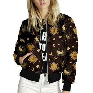 Giacche da donna Giacca Star Moon Print Abbigliamento frangivento per donna Coreano Dongdaemun Bombers Y2 Streetwear Supporto Personalizzazione 230808