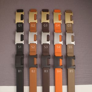 Casual Man Belt Designer Belts Real Leather Bredd 3,8 cm Smidig spänne Vändbar för kvinna Klassisk guldskiv svart färg
