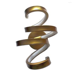 Lampada da parete Luci a spirale Interni Scale dorate Arandela Led Mural Sconce Designer Living Room Modern Indoor Lighting Furniture