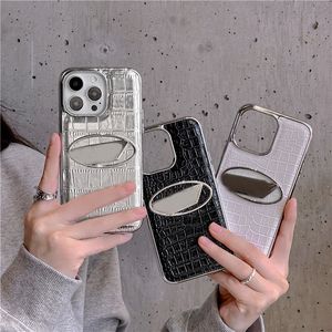 Casos de telefone de couro de designer de luxo para apple 13 promax 11 prata preto moda folha de estanho padrão capa capas protetoras para telefones celulares