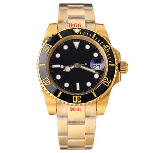 Mens watch designer relógios relógio de ouro anel de cerâmica 41mm movimento de fivela dobrável automática pulseira de aço inoxidável à prova d'água mostrador luminoso relógios orologio uomo