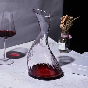 1300 ml Portable Decanter Handmade Crystal Red Wine Brandy Champagne Glasses Decanter Bottle Jug Pourer Aerator för Family Bar HKD230809