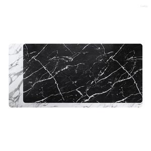 Table Mats Dual Sided Leather Desk Pad Marble Waterproof Office Mat PU Mouse Placemat Cover Protector Writing For