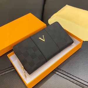 Korthållare Passhållare Wallet Black Matching Bright Leather Womens Bag Designer Bag Lou Vitt Mini Bag Denim High Quality Damier Graphite Long Case Change Purse