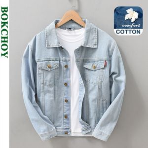 Erkek Ceketler İlkbahar ve Sonbahar Amerikan Ağır Denim Ceket Erkekler Pamuk Gevşek Moda Trendi Kargo Erkek Giyim H988 230808