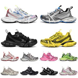 Balencigaa Sapatos Balenicass Qualidade Melhor Designer Mulheres 3xl Track Runners Plataforma tênis rosa multicolor azul amarelo triplo preto rosa ouro rosa malha pão