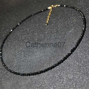 Collane con ciondolo Marchio di moda Semplice perline nere Collana corta Gioielli femminili Collane girocollo da donna Bijoux Femme Collana da donna per feste 2021 J230809