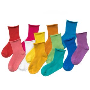 Kids Cotton Socks Soft Breathable Comfortable Baby Children Sock Stockings Solid Casual Girls Boys Fashion Colorful Socks forZZ