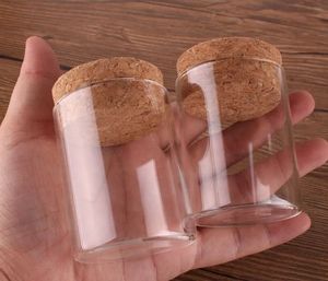 Toptan Ambalaj Şişeleri 12 PCS 50ml Boyut 47*60mm Test Tüpü Cork Stopper Baharat Şişeleri Konteyner Kavanoz Flakonları DIY Craft LL