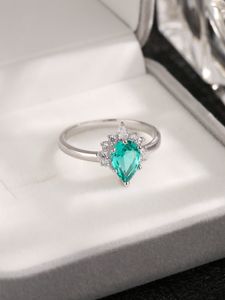 2023 neue S925 Sterling Silber Großmutter Smaragd Ring Einfache Europäische und Amerikanische Design frauen Ring Kleine Frische Ring