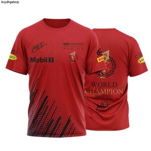 O3Hu 2023 Formuła 1 T-shirty mody F1 Racing Drużyny Kierowcy Mistrz Świata Max Fan samochodu Summer New Polar Red Color Bull Jerseys