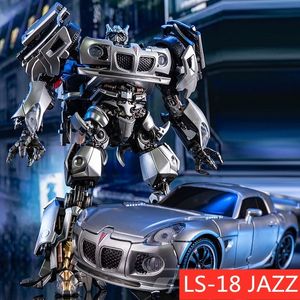 Brinquedos de transformação Robôs Transformação AOYI LS-18 LS18 Jazz KO MPM09 MPM-09 Carro de corrida GT Versão com revestimento fino Modelo Figura de ação Brinquedo robô 230808