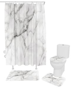 Uchwyty szczoteczki do zębów marmurowa wodoodporna łazienka zasłona prysznicowa kąpiel toaleta mata dywanika zestaw dywanów