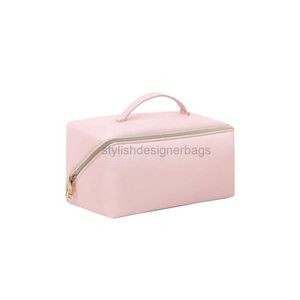 Bolsas Cosméticas Estojos Couro PU Almofada Bolsa de Maquiagem Estojo de Maquiagem Portátil de Grande Capacidade Bolsa de Lavagem de Viagem Bolsa de Maquiagem Portátil Bolsa de Maquiagem Elegantedesignerbags