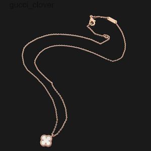 Vans Clovers Necklace E Fashion Mini Flowers Four-Leaf Clover Halsband 18K Guld rostfritt stålhalsband smycken